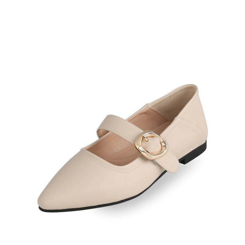 (머랭고) 천연소가죽 엘리제 메리제인슈즈 1cm M24S01L