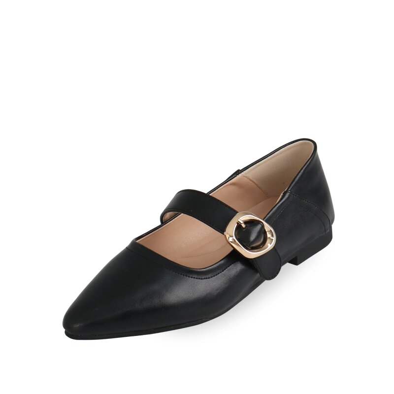 (머랭고) 천연소가죽 엘리제 메리제인슈즈 1cm M24S01L