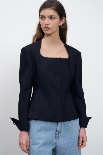 Minimal Square Neck Jacket