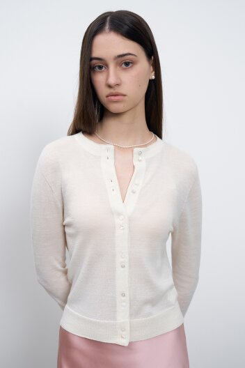 Twin Button Knit Cardigan