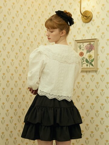 PUNCHING LACE SCRUNCHIE_BLACK