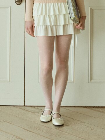 [2pairs 1set] PETITE RIBBON STOCKING_WHITE