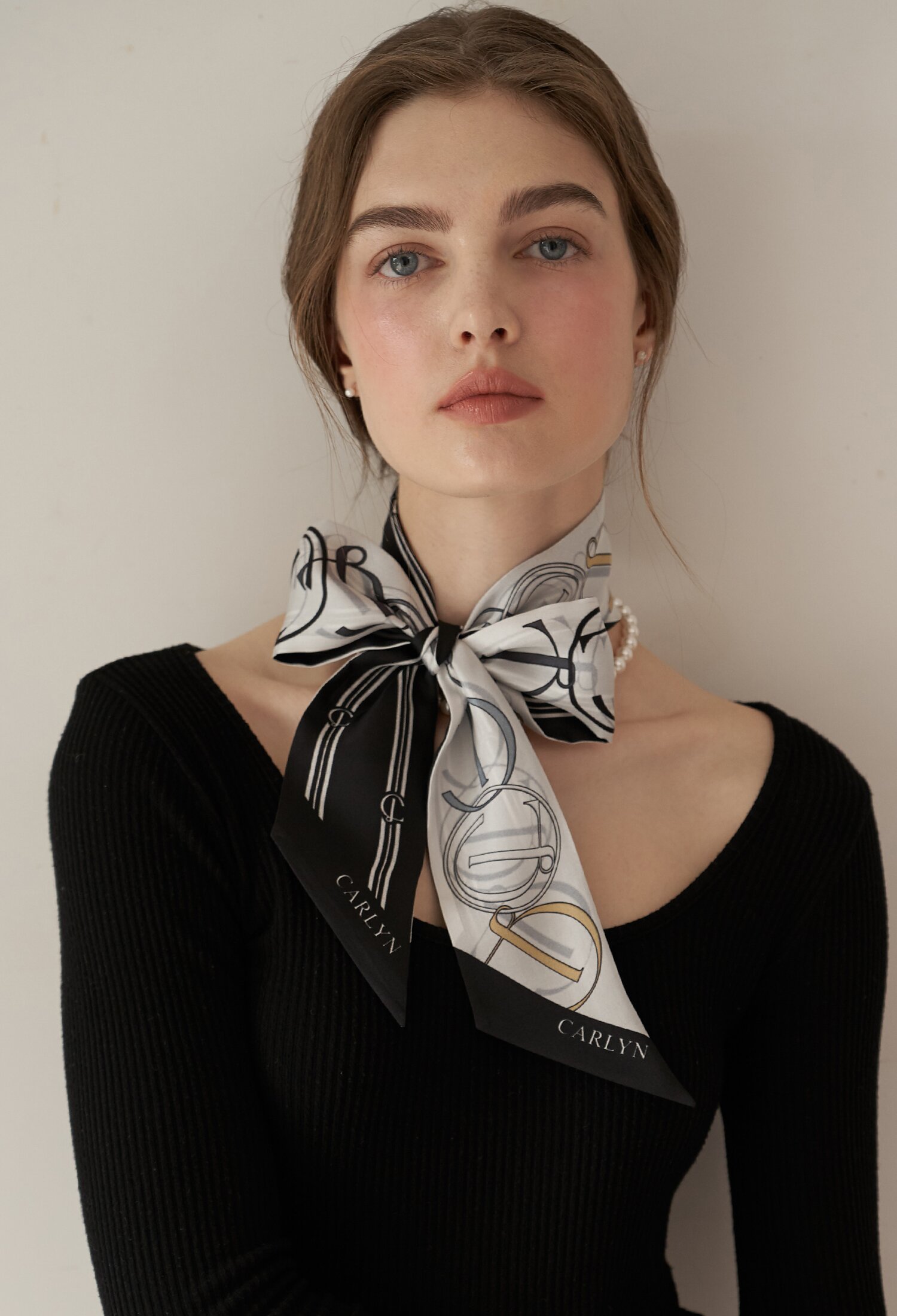 헤이즈슬림 실크 방도 스카프 S7329S302