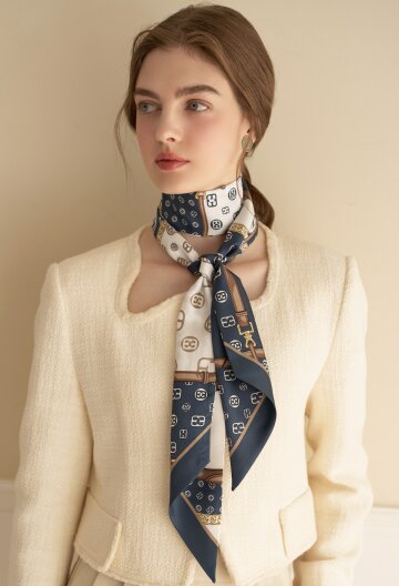 마리벨트스키니 실크 방도 스카프 SE349S301