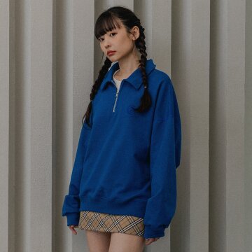 바켄 Collar half zip up 스웨트셔츠 BK7589_코발트블루
