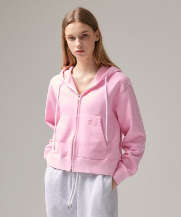 WASHING HOOD ZIP-UP (PINK)