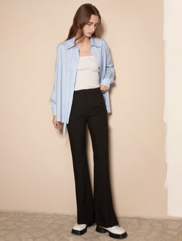 BA_Flare black slit pants