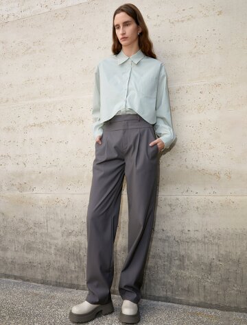 BA_Loose straight long pants