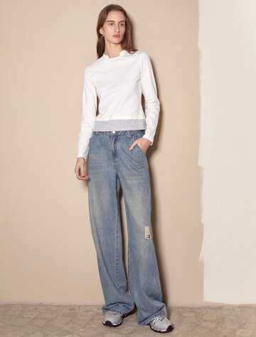 BA_Wide-leg loose jeans