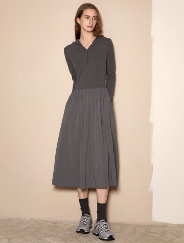 BA_Long sleeve hood dress