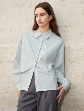 BA_Double layer loose shirt_2color