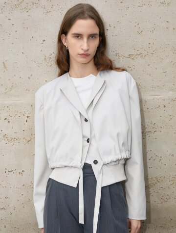 BA_String point fake two-piece jacket