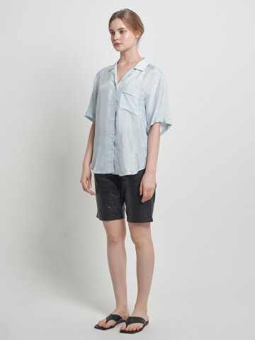 Short Sleeve Boyfriend Shirt Soda