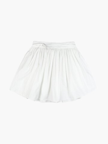 STRAP RUSTLE SKIRT_WHITE