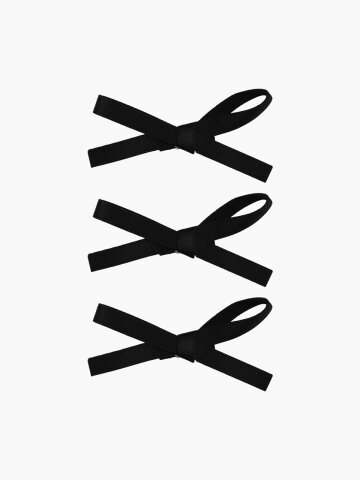 [아이브 레이 착용] [3EA 1SET] RIBBON BUNDLE HAIRPIN SET_BLACK