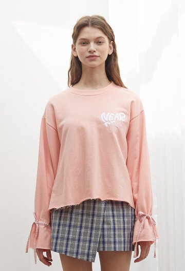 BANDING POINT SWEATSHIRT I PINK