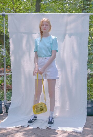 SHINY CHECK T-SHIRTS I MINT