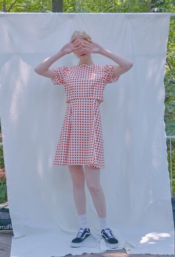 ANNA CHECK DRESS