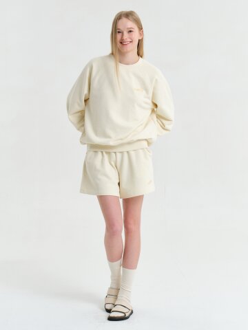 Wave Logo Zurry Half Pants Cream