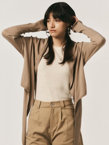 AR_Wrap collarless cardigan_3color