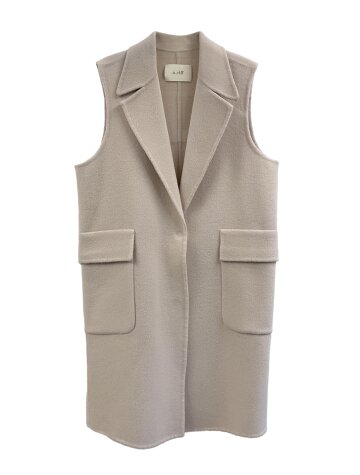 Handmade simple wool vest_PINK