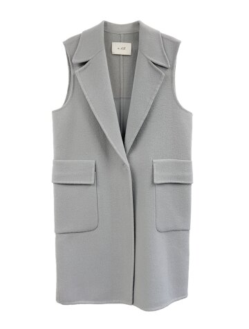 Handmade simple wool vest_SKYBLUE