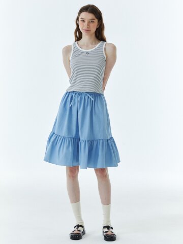 Tiered Skirt Blue