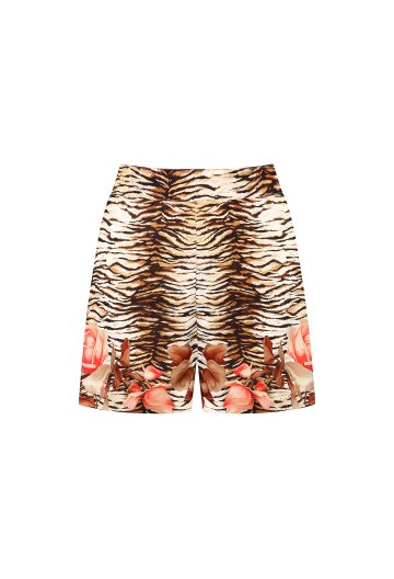 플라워 레오파드 숏 팬츠 