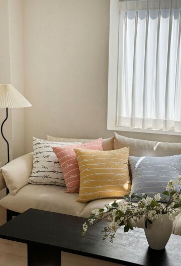 쁘띠 리본 쿠션커버 3size