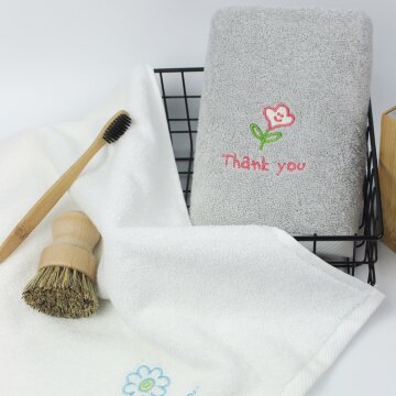 송월타올 해피플라워 Thank U 감사 자수 호텔타올 1P 선물세트