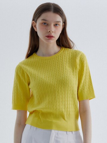 RVS Cable Sweater Yellow