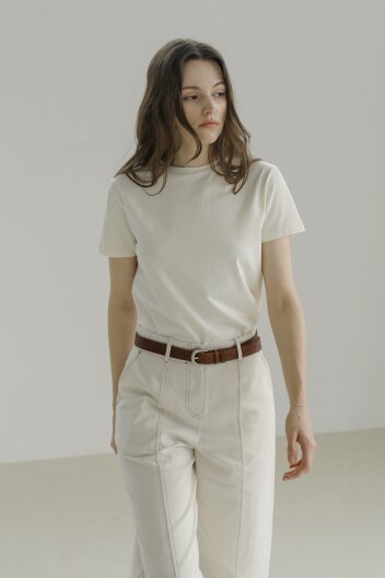 실켓 베이직 하프 티셔츠