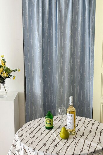 쁘띠 리본 가리개 포인트 커튼 3size