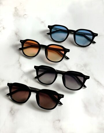 보에즈 어그 남자여자 원형 라운드선글라스 UV400 가죽케이스 포함