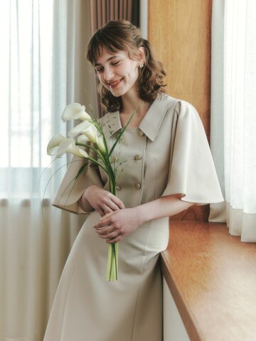 [2컬러] 머메이드 케이프 자켓