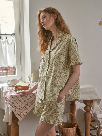 델리아 반팔 여성페어 크림 (40수)