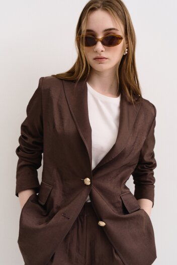 샤이니투버튼 클래식썸머자켓_브라운