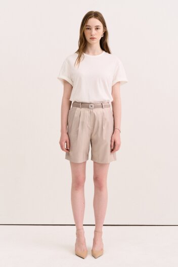 샤이니 클래식 하프팬츠_베이지