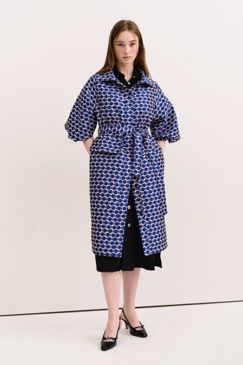자카드트렌치코트원피스_블루