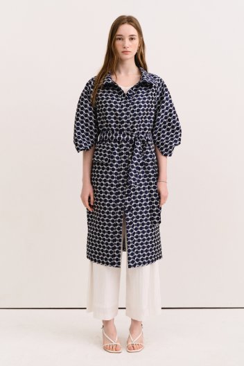 자카드트렌치코트원피스_블랙