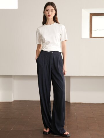 BA_Loose and lazy long pants_NAVY
