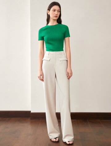BA_Drape slim pants_LIGHT BEIGE
