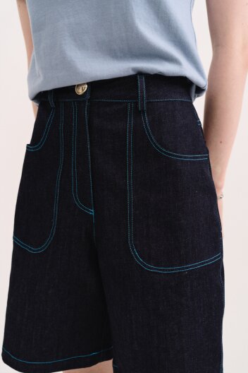 하프스티치생지데님팬츠_네이비