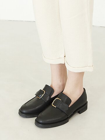 프론트 솔 버클 로퍼 블랙 N-226/BK