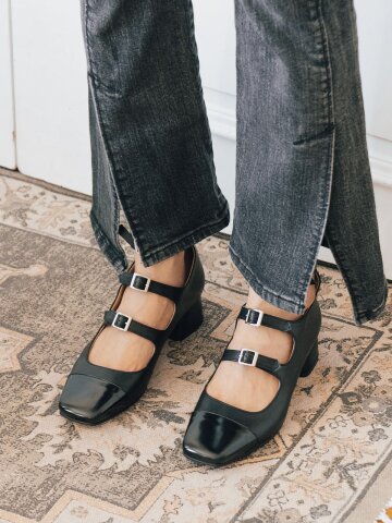 3스트랩 메리제인 펌프스 블랙 N-272/BK