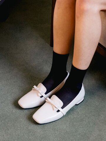 리본 스트랩 로퍼 크림 N-283/CR