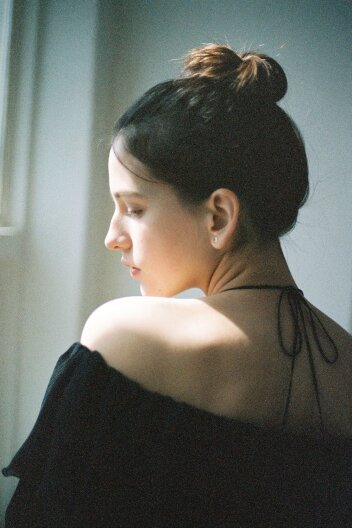 French blouse (black)