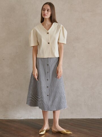 Two-Way Puff Blouse Jacket - Yellow