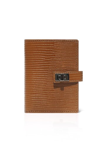 제포라 버클 반지갑 - 브라운