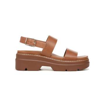 다리 슬링백 여성 샌들-브라운